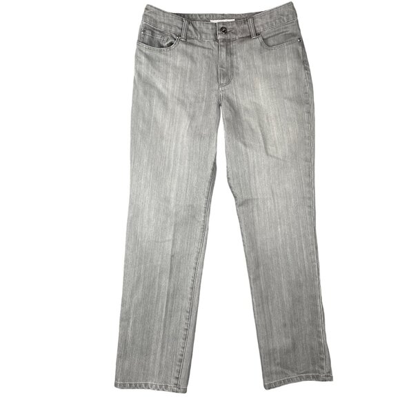 Chicos Jeans 1/M/8 Office Work Capsule Everyday Minimal Basic Comfy Classic Chic - Picture 1 of 15